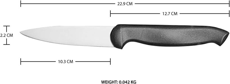 Kitchen Master 4 Inch Stainless Steel Utility Knife (Black) | Small Multipurpose Paring Tool - Image 2